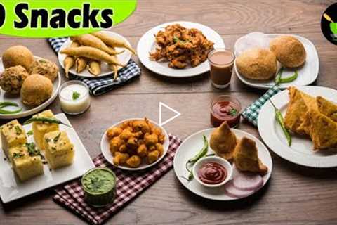 10 Quick Snack Recipes | Indian Snacks Recipes | Quick & Easy Snacks Recipes | Evening Snacks..