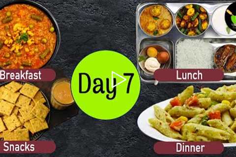 One-Day Meal Plan | Breakfast Lunch And Dinner Plan | Healthy Indian Meal Plan Day - 7 | Easy Recipe