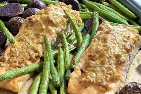 How to Make Sheet Pan Salmon With Dijon-Walnut Crust, Potatoes & String Beans | Healthy &..