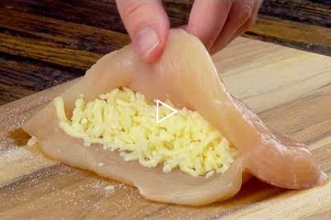 Fill The Chicken With Cheese And Fold It – Easy & Delicious!