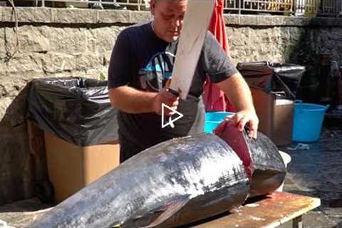 Fish Cutting in Sicily: Tuna and Swordfish