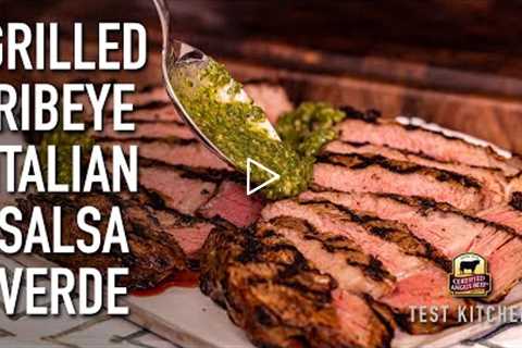 Grilled Ribeye & Italian Salsa Verde Recipe