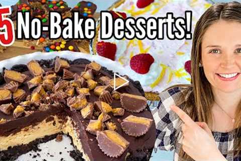 5 INCREDIBLE NO-BAKE DESSERTS | The EASIEST Summer Dessert Recipes! | Julia Pacheco