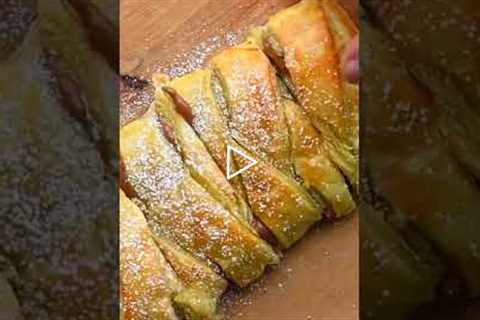 Braided chocolate filled pastry #shorts