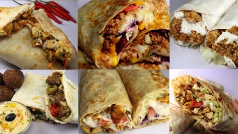 6 Best Homemade Wrap(Chicken,Beef, vegetable)By Recipes of the World