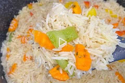 A Delicious Coconut Rice With Vegetables//@Masof's Kitchen