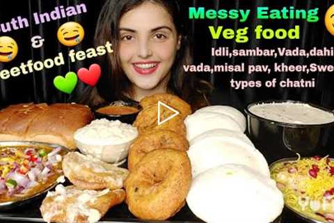 South Indian Food With Streetfood Eating, Mukbang, ASMR Eating Show, Messy Eating,Big Bites,Foodie😋