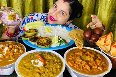 Eating Spicy Veg Thali 🔥| Hug Indian food Mukbang | Asmr Mukbang @Foodie Gudi