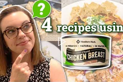 4 EASY RECIPES USING CANNED CHICKEN! | RECIPES FROM PANTRY STAPLES