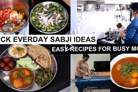 Easy Recipes For Busy Moms | 10 Mins Sabzi Recipes | DUM ALOO in Cooker | Veg Thali Idea, paratha