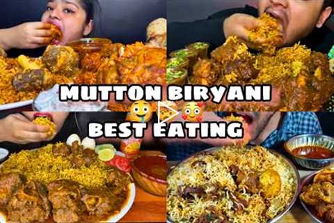 ASMR *BEST EATING* *MUTTON BIRYANI MUKBANG* TASTY & SPICE BITES | INDIAN FOOD compiles |..
