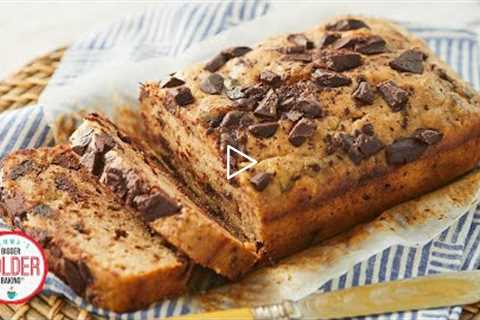 Chocolate Chip Banana Bread Recipe (BOTH Oven & 10-Minute Microwave Method)