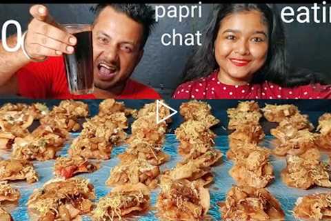 Spicy Indian Street Food Papri Chat Eating 🥵Challenge |Spicy Papri Chat, Papri Chat Eating