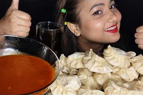 Eating  Spicy🔥 Momos🥟😋 ll Indian Street Food ll Mukbang+Asmr