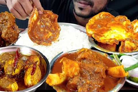 Eating Show Mutton Curry Egg Curry Challange Indian Food Asmr Mutton Cuuy Eating Mukbang Spicy Mutto