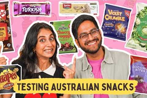 TASTING AUSTRALIAN SNACKS WITH @Dolly Singh DID WE LIKE ANYTHING🤢 TESTING INTERNATIONAL SNACKS