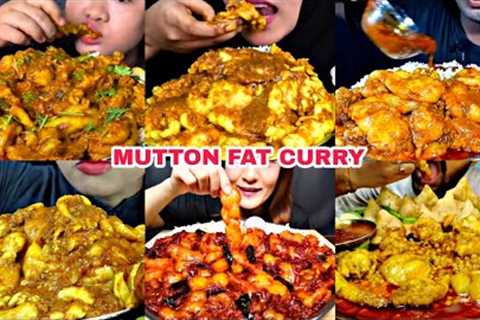 ASMR EATING SPICY MUTTON CHARBI CURRY WITH RICE, SAMOSA | BEST INDIAN FOOD MUKBANG |Foodie India|