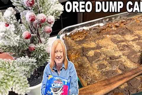 OREO DUMP CAKE, Easiest 5 Ingredient Dessert Recipe