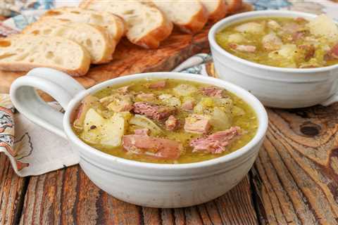 Slow Cooker Split Pea Soup with Ham and Potatoes