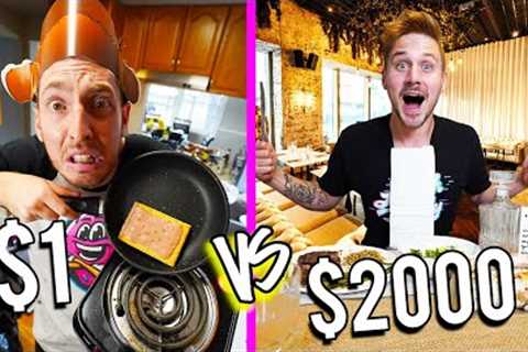 $1 VS $2,000 RESTAURANTS! *BUDGET CHALLENGE*