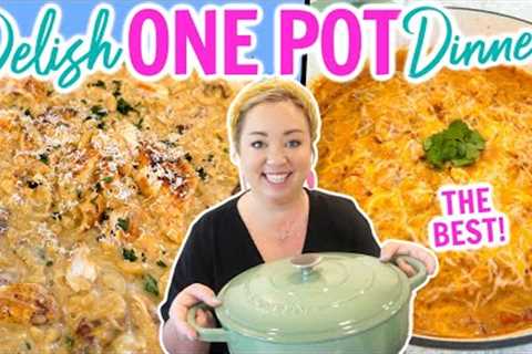 INCREDIBLE ONE POT DINNERS | EASY CLEAN UP AND DELICIOUS RECIPES | THESE ARE NEW FAVORITES!