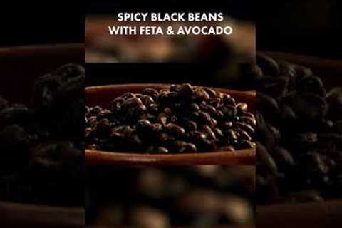 Spicy black beans with feta & avocado #shorts