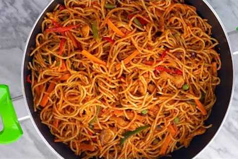 The EASIEST/TASTIEST Jollof Spaghetti Recipe - READY IN 20 MINUTES - ZEELICIOUS FOODS