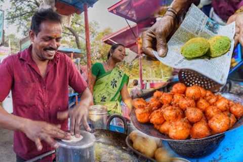 Fastest Food Maker Of India | Green Puri & Mirchi Bhaji | 12 Different Items | Indian Street..