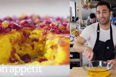 Andy Makes the Crispiest Saffron Rice Cake | From the Test Kitchen | Bon Appétit