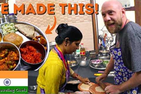 American Chef Takes An INDIAN FOOD COOKING CLASS 🇮🇳 Trying Indian Food Reaction