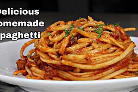 Make This Delicious Homemade Spaghetti Tonight | Easy Spaghetti Recipe