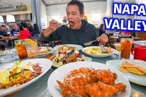 Giant 9 DISHES BREAKFAST!! Farm to Table FOOD TOUR in Napa Valley, California!!