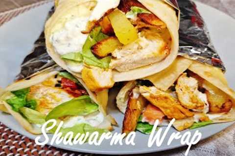 SHAWARMA HOMEMADE| Chicken | Pitta Bread | Garlic sauce | Tzatziki sauce {SUB}