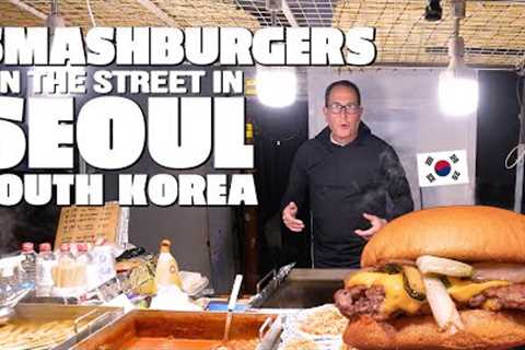 WE TOOK OVER A STREET CART IN SEOUL, SOUTH KOREA AND MADE SMASHBURGERS! | SAM THE COOKING GUY