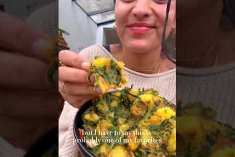 SPINACH POTATO CURRY #vegan , #recipes #recipe Radhi Devlukia Fans #shorts