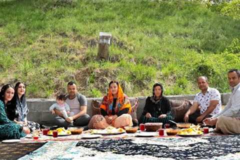 Special food with chicken and mushroom for guests | nomadic and rural life of IRAN