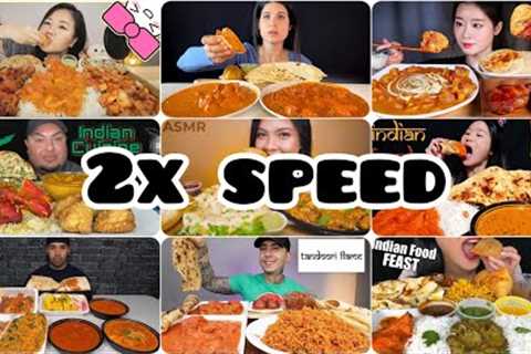 Foreigners eating Indian food mukbang|2xspeed|Hungermuks|#mukbang #asmr #indianfood #asmreating