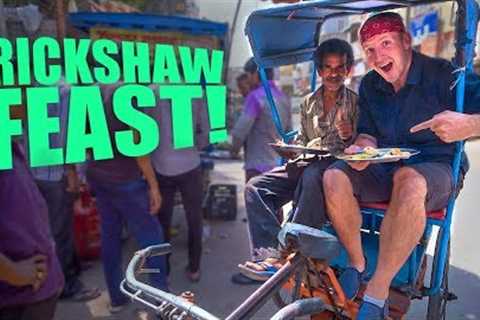 LOCAL Indian Food! - Asking RICKSHAW Drivers Where to Eat in Delhi, INDIA!