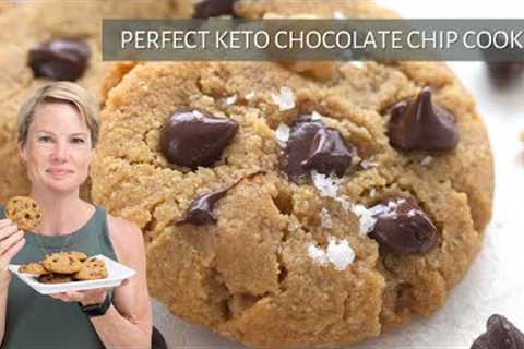 How to make PERFECT KETO Chocolate Chip Cookies | THICK and CHEWY!