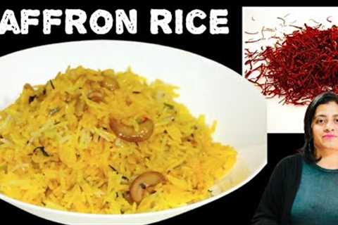 Saffron Rice Recipe | Zafrani Pulao (saffron rice) in Stove top | Simple & Easy - no extra..