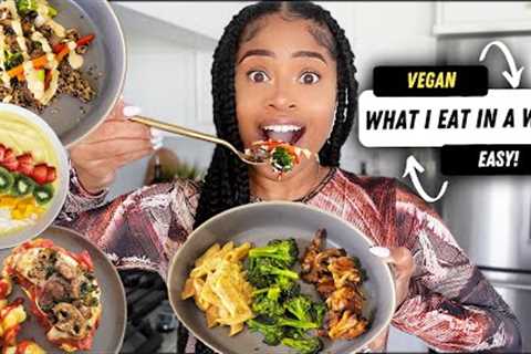 WHAT I EAT IN A WEEK 🥑 (easy + simple homemade vegan meals!)