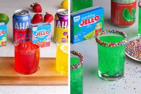 Get your party bubbling! Zero Sugar Sparkling Jell-O and AHA combine for these wow-worthy delights.✨