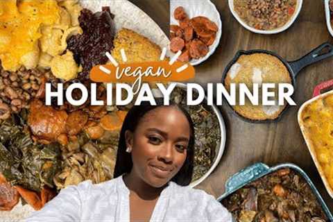 Vegan Thanksgiving and Christmas Recipes | mac and cheese, candied yams, jackfruit pot roast