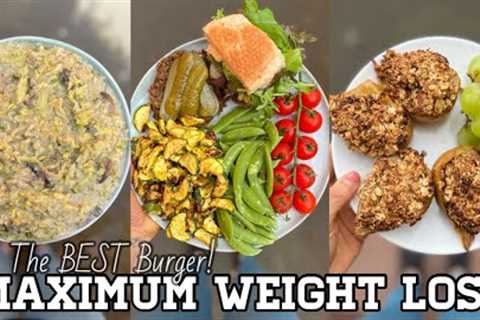 Meals for MAXIMUM Weight Loss / Starch Solution Grocery Haul & the BEST burger recipe ever!!