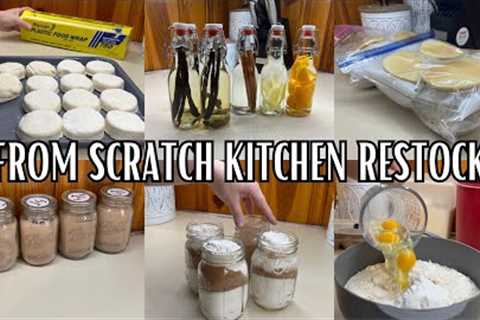 Homemade Pantry & Freezer Restock || Making Scratch Cooking Convenient