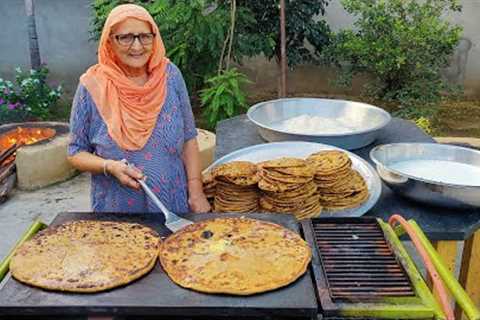 KING of BIG SIZE PARATHA | Big Aloo Paratha | Indian Street Food | Veg Village Food