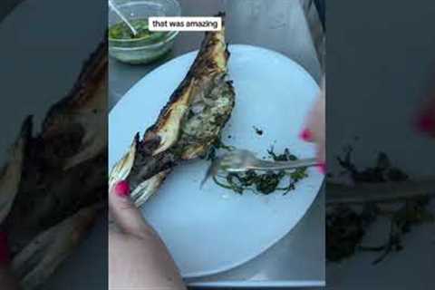 Grilled Branzino with lemon and herbs is a summer staple!