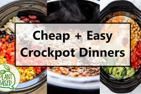 $45 ENTIRE WEEK Lunch + Dinner / 7 HEALTHY Vegan Crockpot Meals on a BUDGET