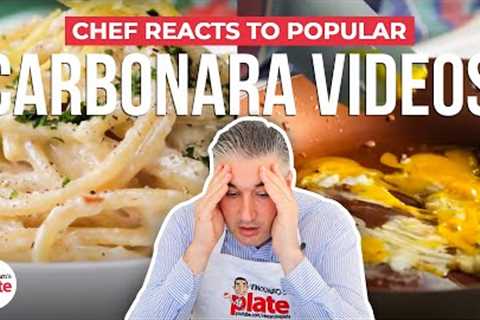 Italian Chef Reacts to Popular CARBONARA VIDEOS