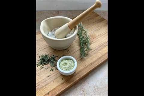 How to make homemade rosemary salt. Instantly elevate your food with herb infused salts!